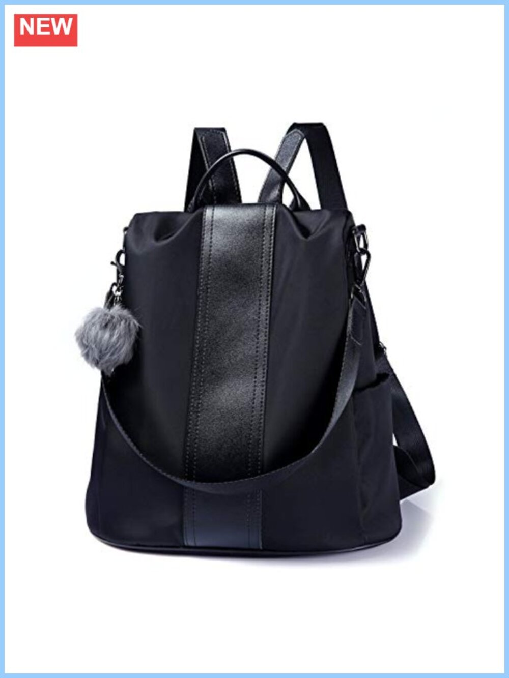 Nylon Backpack Purse Waterproof Anti-Theft Lightweight Travel Shoulder Bag